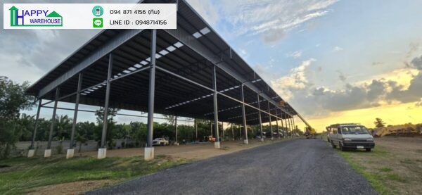 ผลงานโรงจอกรถ 20x80x9.20m.รังสิต