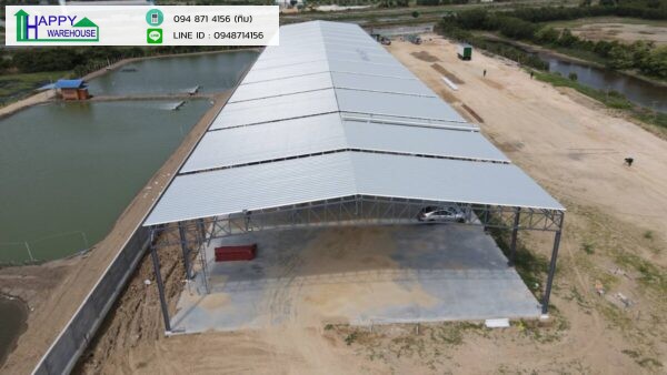 ผลงานโกดังสำเร็จรูป 25x150x7.50m.บางปะกง ฉะเชิงเทรา