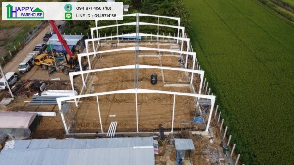 ผลงานโกดังสำเร็จรุปhw h20x30x6.50m.ลำลูกกา